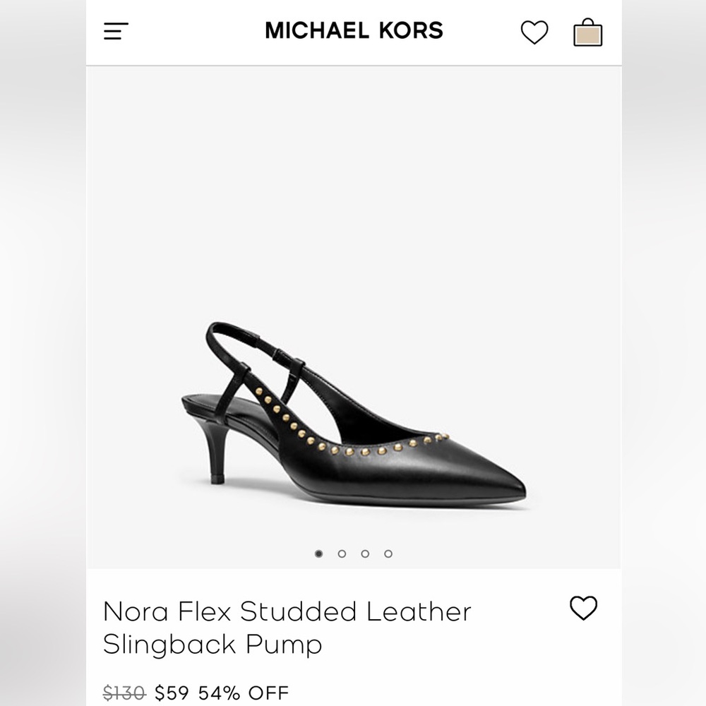 Michael Kors Nora flex studded Slingback Pump heels size 6